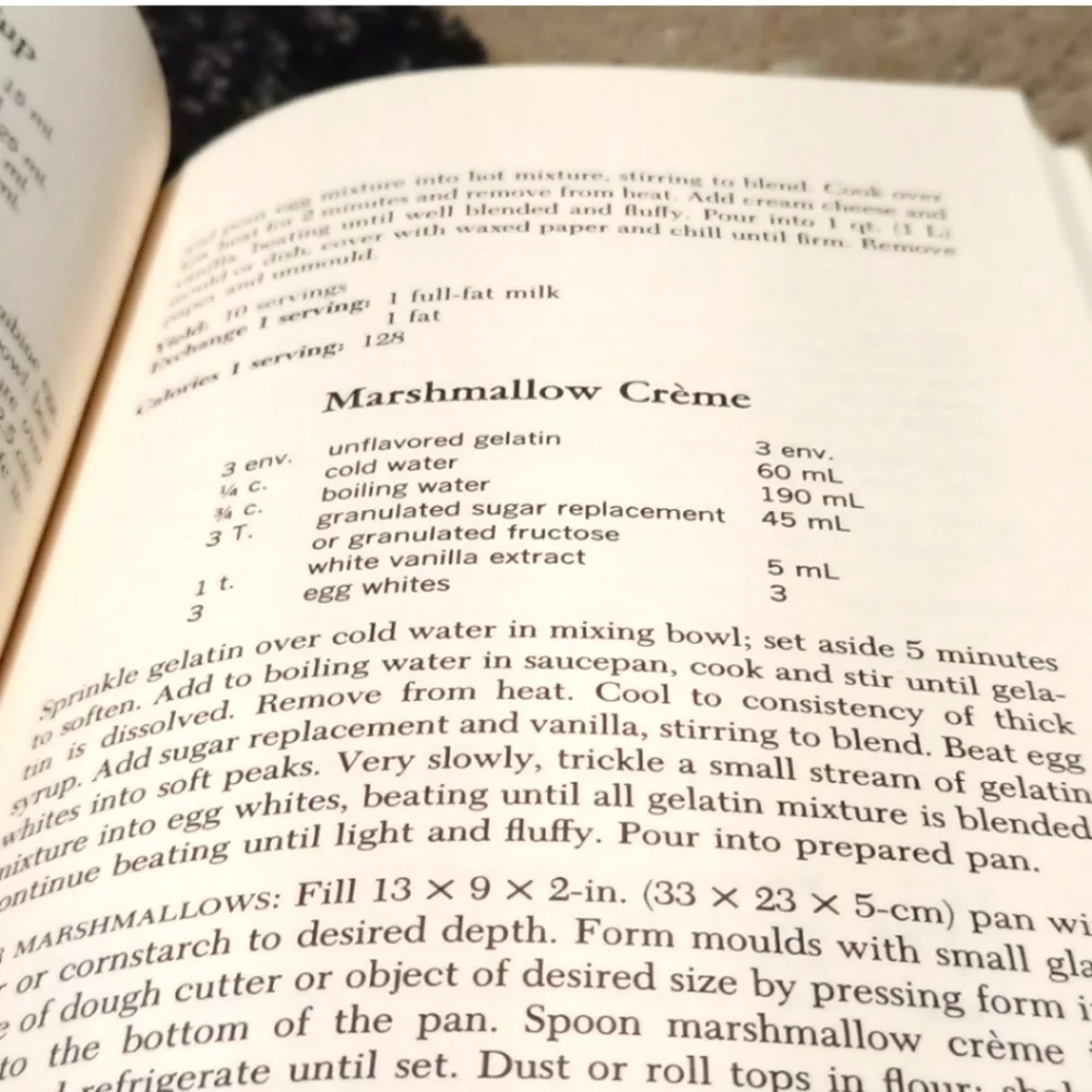 Diabetic Candy, Cookie & Dessert Cookbook Recipe Page